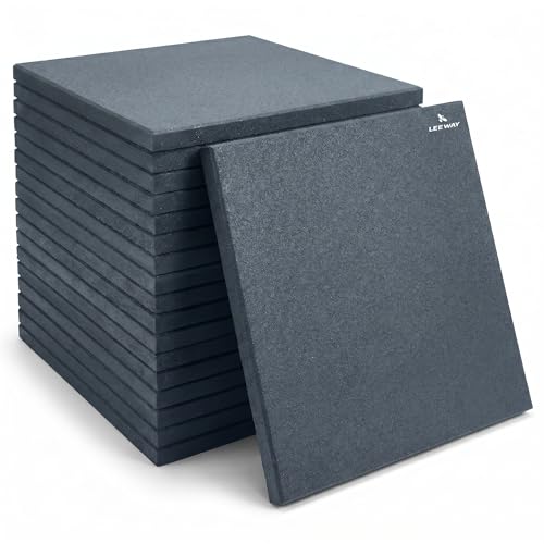 Image of Leeway Gym Mats for Floor | SBR (Set of 6, 10mm, 20 inchx20 inch) Grey | Gym Floor Mat Rubber for Heavy Workout | Equipment Matt for Home Exercise | | Yoga Rubber Tiles, Kids Rooms Heavy Duty Flooring Sheet