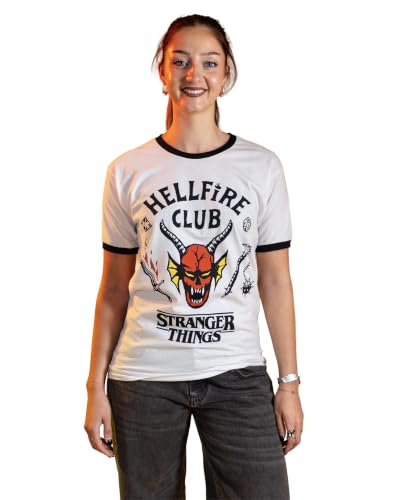 Image of Stranger Things Hellfire Club T-Shirt for Men Women | Adults Hawkins Society Eddie White Outfit | Season 4 Merchandise