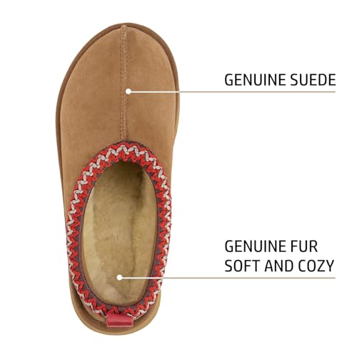 Platform Slippers for Women Mini Boots Genuine Suede Genuine Fur Ankle Snow Boots Braided Indoor Outdoor Slip On Mules2