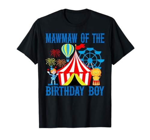 MawMaw of the Birthday para Boy Ringmaster Circus Carnival Camiseta