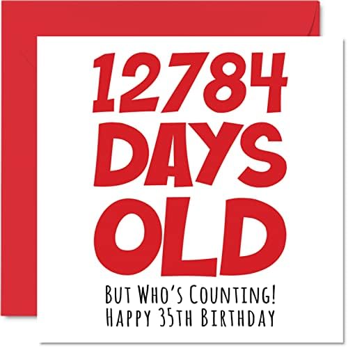 21st Birthday Card for Men Women Him Her - 7670 Days Old - Funny Adult Twenty-One Twenty-First Happy Birthday Card for Brother Sister Son Daughter Cousin, 145mm x 145mm Humour Joke Greeting Cards