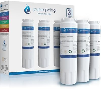 PureSpring NSF42 & NSF372 Certified Refrigerator Water Filter PS-UKF8001-s Compatible with KitchenAid 67003523, 67003523-750, 4396395, Viking RWFFR, Maytag UKF8001, Kenmore 469006, EDR4RXD1 (3 Pack)