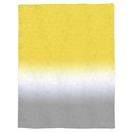 Fantasy Staring Yellow White Ombre Throw Blanket For Bed Couch Pop Colors Reversible Super Soft Fleece Blanket Lightweight Cozy Microfiber Blankets 50 X 60 Inche #TOP4
