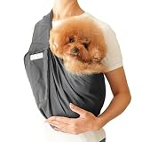 【獣医師監修】 いぬのくらし ペットスリング 抱っこ紐 犬用 スリング ペット 犬 バッグ キャリーバッグ ポケット付き 10キロまで対応 (チャコール, L)