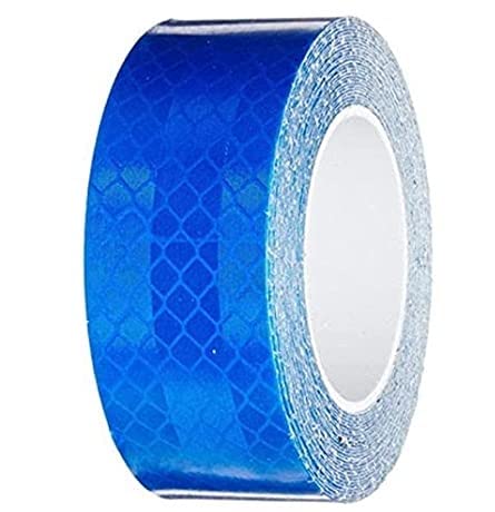 Reflective Radium Warning Water Proof Tape For road safety purpose Night Safety Sticker High Intensity, 2 Inch x 50 Meter (Blue)