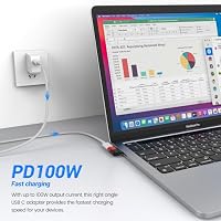 MOGOOD USB-C Kabel 90 Grad Winkeladapter rot,40Gbps,6 St.USB-C Verlängerung – Ansicht 4