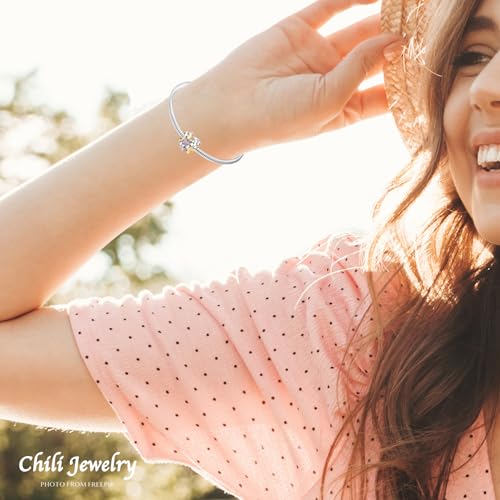 Flower and Butterfly Charm Compatible With Pandora Charms Bracelets4