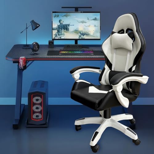 Cadeira Gamer Ergonômica com Ajuste de Altura, Apoio para Cabeça,...