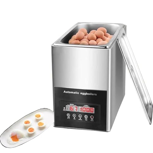 Image of PLYLAY Commercial Egg Boiler Machine, Egg Boiler Cooker, Professional 9L Half-Boiled Egg Machine Egg Automatic Boilers 50 Eggs, Large Capacity Egg Cooker, 20240504
