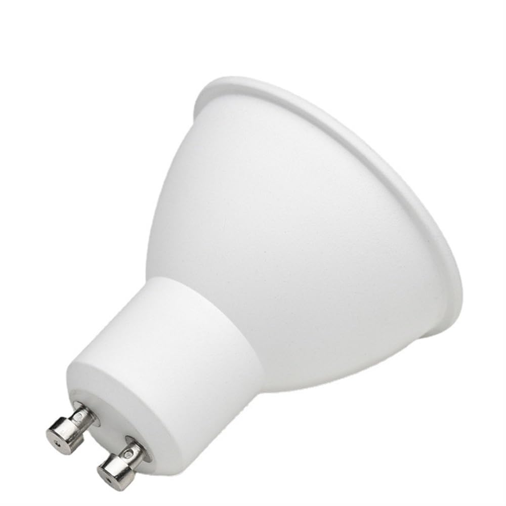 HongHeFu, Confezione da 20, Faretto LED AC220V GU10 2835SMD Plastica + Luce LED Dimmerabile in Alluminio(6000K White)