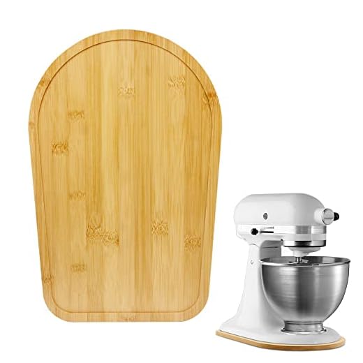 Compatible with Kitchen aid 4.5-5 Qt Bamboo Mixer Slider - Appliance Slider for Tilt Head Kitchen aid Stand Mixer Artisan, Countertop Storage Mover Sliding Tray Accessories Attachments