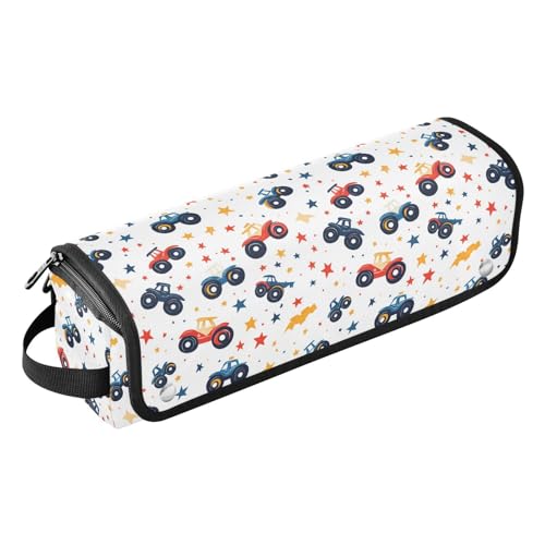 Bolsa de viaje para herramientas de cabello resistente al calor con diseño de bandera y estrellas, ideal para planchas, rizadores y organizador portátil