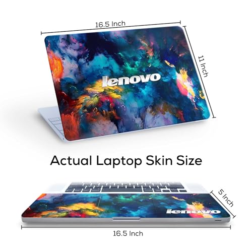 Image of Pattern L15 Top+Wrist Pad Vinyl Laptop Skin /Sticker /Cover for 17 to 17.3 Inches Laptops Laminated-Removable-HD Quality Compatible for Lenovo (16.5x11 Inches)