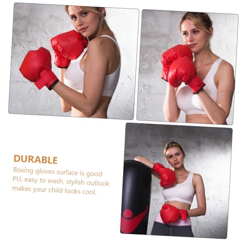 Guantes de boxeo tailandés con cubierta de PU resistente para adultos 4