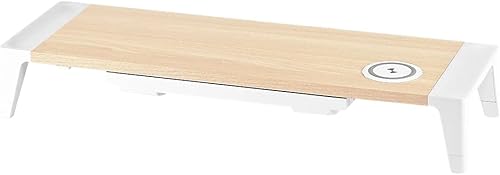 Bostitch Office Electric Sit Stand Desk Converter, altura ajustable Estación de trabajo Elevador incluye almohadilla de carga inalámbrica, estante