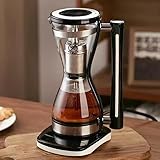 Cafetera De Sifón, Cafetera Eléctrica De Vidrio Con Sifón, Con Base Separada, Filtro De Acero Inoxidable, Panel Táctil, Capacidad 240 Ml, Hacer 1-3 Tazas