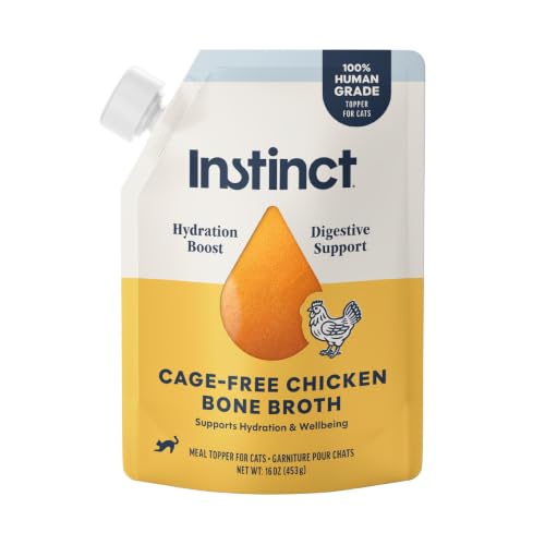 Instinct Bone Broth Meal Topper for Cats Human Grade - Cage-Free Chicken 16 oz. Pouch