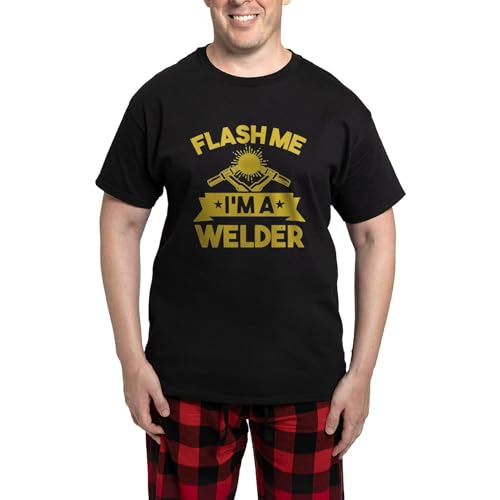 CafePress Welding Flash Me I'm A Welder Pajamas Men's Pajama Sets 2-Piece Lounge Sleep Sets