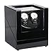SHANG-JUN Montre Remontoir Cas d'affichage en Bois de Laque for Montres Glossy Noir Fibre de Carbone Double Montre Boîte à Remontoir Moteur Calme pour Hommes et Femmes (Color : B, Size : 1)