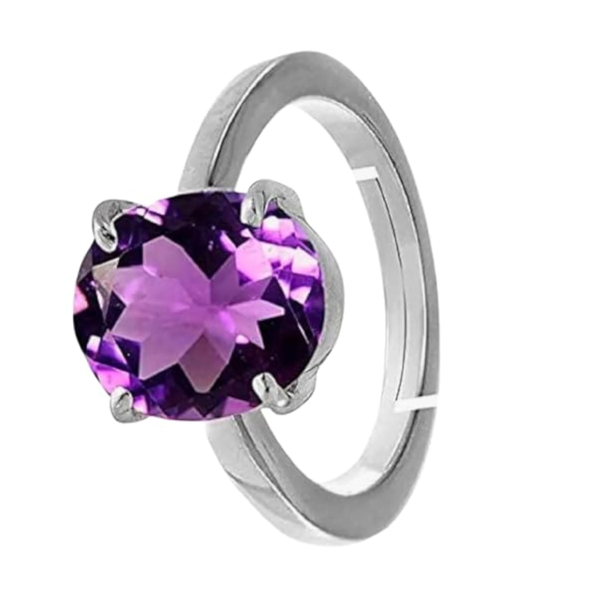Women's 9.65 Ratti Amethyst Gemstone Ring, Beautiful Purple Gift