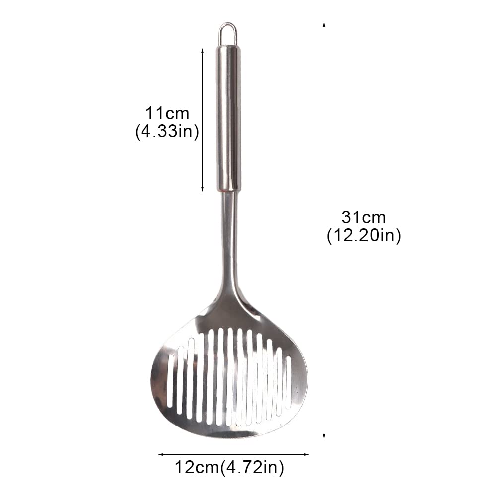 2pcs Cat Litter Scoop, Stainless Steel Litter Scoop Long Handle Durable Cat Mesh Shovel (Sliver) - image 2