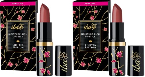 Image of Iba Pure Lips Moisture Rich Limited Edition Lipstick for Women - E01 Perfect Nude, 4g | High Glossy, Creamy Finish & Smooth Texture| Hydrated Lips | Enriched with Vitamin E, Coconut Oil & Shea Butter | Intense Colour & Highly Pigmented | Lip Makeup