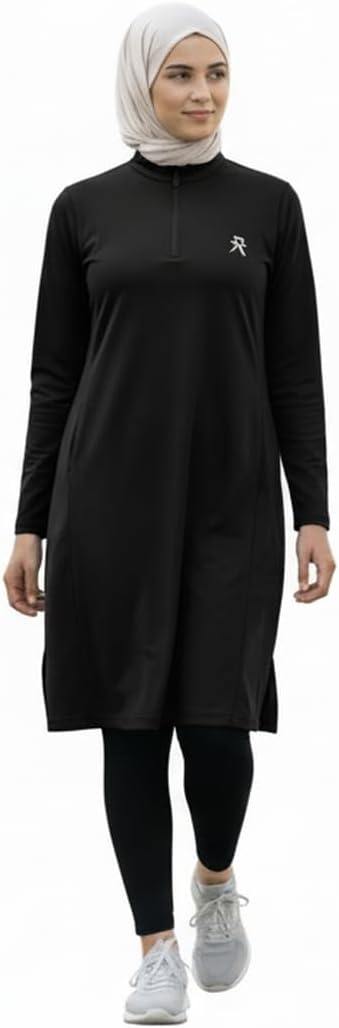 Retaj Modest Activewear Long Sleeve Top - Muslim Women's Workout Shirt, Full Coverage Breathable Sports & Yoga Gym Apparel