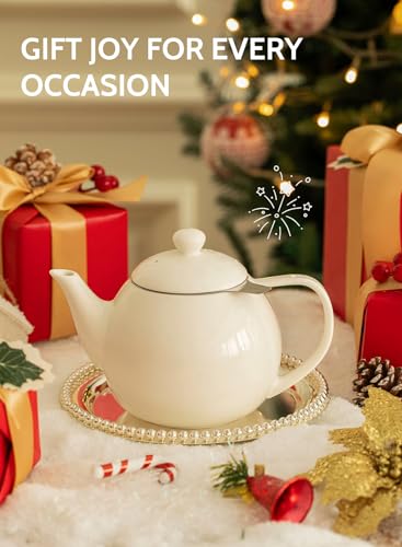 Sweese PORCELAIN TEAPOT-STAINLESS-S-WHITE Teapots For Tea, 27 Oz Porcelain Tea Pot thumb #6