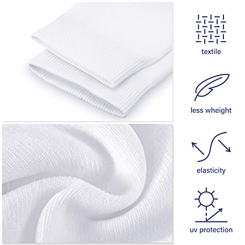 2 Pairs Football Leg Sleeve For Men Calf Compression Football Sleeves For Adult Youth Elastic Soccer Leg Sleeves For Women Athletes Pain Relief Running Cycling Sports (White) #TOP4