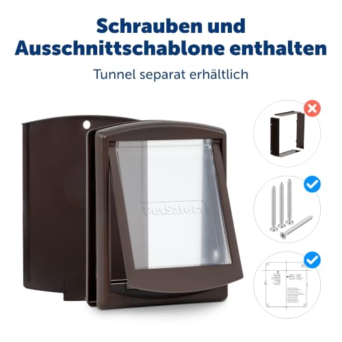 PetSafe Original 2-Way Haustiertür, Klein, Braun