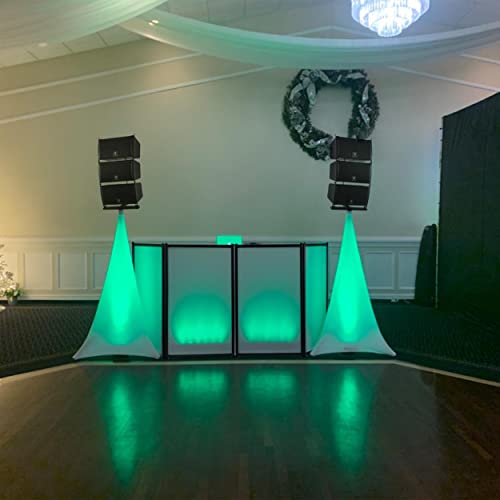 Reck Pf-33 47" Dj Foldable Facade Portable Event Booth Panels 4 Detachable Black Metal Frame Projector Display Scrim Panel With Carry Bag #TOP3