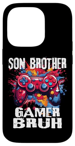 Coque pour iPhone 14 Pro Son Brother Gamer Bruh Gamer Saying Gaming Teen Boys Graphic