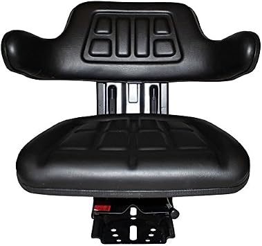 TRAC SEATS BLACK WAFFLE STYLE UNIVERSAL TRACTOR SUSPENSION SEAT WITH TILT FITS FORD/NEW HOLLAND 2N, 8N, 9N, NAA, JUBILEE  - Delivers in 1-4 Business days