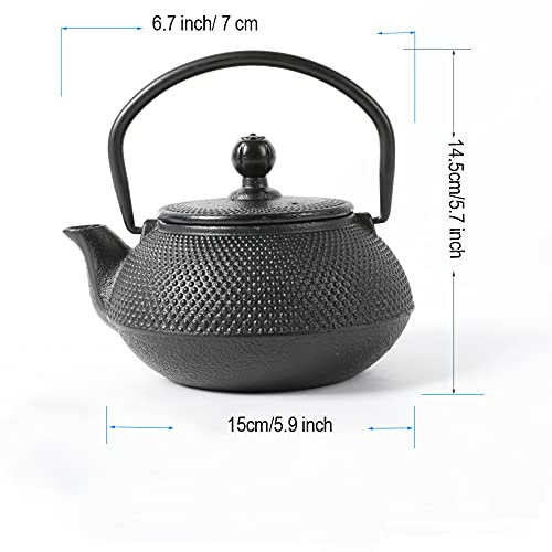 HAWOK 600ml Cast Iron Teapot