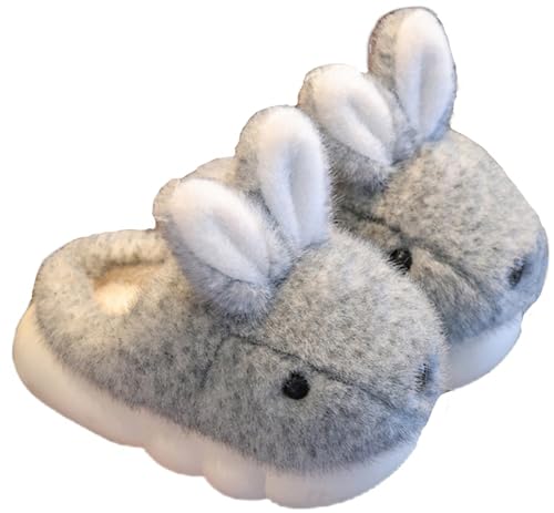 Image of Cute Women's Rabbit Slippers - Warm & Plush, Cartoon Design, Perfect for Winter & Indoor /Outdoor Use