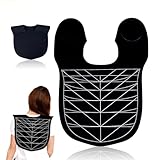 Wokyo Hair Cutting Collar Guide Weighted for Hairstylists, Silicone Haircut Cape Catcher for Hairdresser Hair Stylist Supplies Rubber Haircut Umbrella Cape (Black, Long)