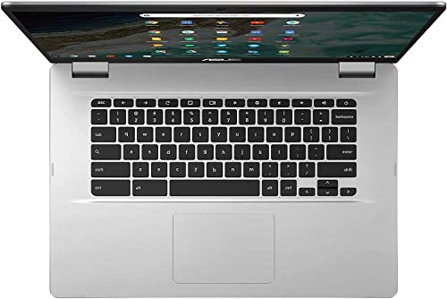ASUS Chromebook C523, 15.6" FHD NanoEdge-Display with 180 Degree-Hinge, Intel Celeron N3350-Processor, 4GB LPDDR4-RAM, 64GB Storage, Chrome OS, Silver, Laptop-Sleeve Protector, C523NA-IH44F - Image 3
