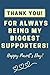 Thank you for always being my biggest supporters! Happy Parents Day: I Love you Mom and Dad, Gift Ideas, Parents Journal (6 x 9 Lined Notebook, 120 pages)