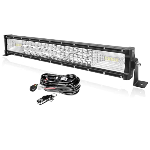 Barra LED 4x4 PICAA de 22 pulgadas y luz de trabajo blanca para coche