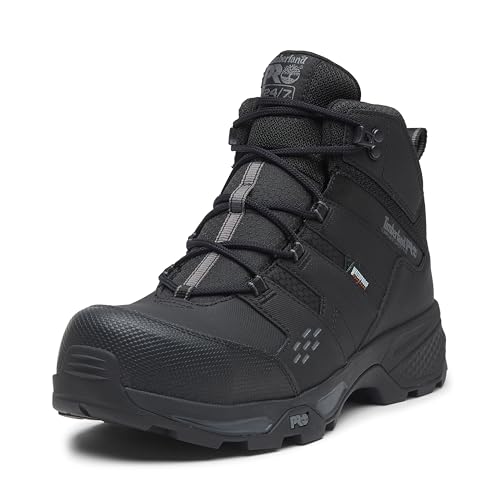 Timberland PRO Timberland PRO Men's Switchback LT 6 Inch Composite Safety Toe Waterproof Industrial Work Hiker Boot, Black/Grey, 11.5M