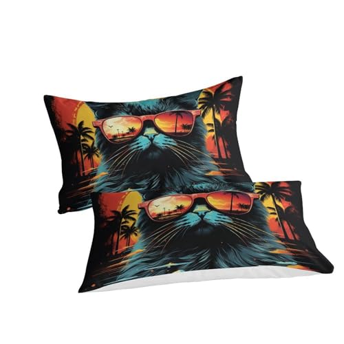 Parure de lit chat 3D king-size 220x240 de qualité supérieure douce