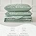 Sage Green Quilt Set King Size - Branch Botanical Pattern Bedspread Coverlet Set, 3 Piece Green Floral Quilt Bedding Set for All Season, 104''x90''