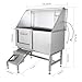 GarveeLife 50 in Dog Grooming Tub, Stainless Steel Pet Washing Station, Professional Dog Grooming Bathtub for Large, Medium & Small Pets, Left
