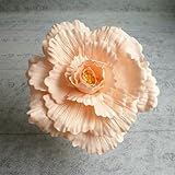 QOVBD 100 cm große, künstliche Seidenblume aus PE-Schaumstoff als Wegweiser für Hochzeitsbühnen – Champagnerfarben, 2–60 cm