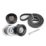 Tykick Serpentine Belt Tensioner Idler Pulley Drive Kit for Ford Ranger Mazda B3000 3.0L V6 1997-2006 Replaces 90K-38385A 38114 49385 38385 3L5Z6B209AA F2TZ6B209B 38001 12552361 6PK2243,K060882