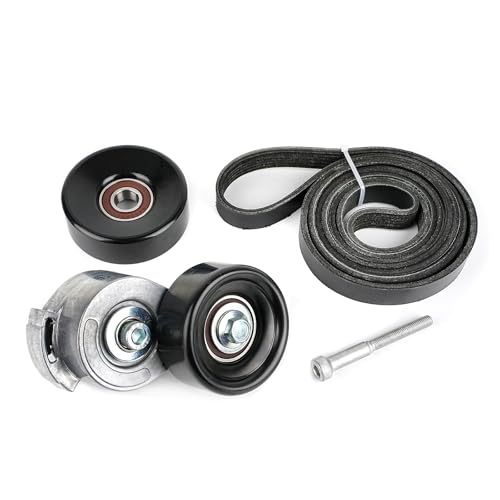 Tykick Serpentine Belt Tensioner Idler Pulley Drive Kit for Ford Ranger Mazda B3000 3.0L V6 1997-2006 Replaces 90K-38385A 38114 49385 38385 3L5Z6B209AA F2TZ6B209B 38001 12552361 6PK2243,K060882