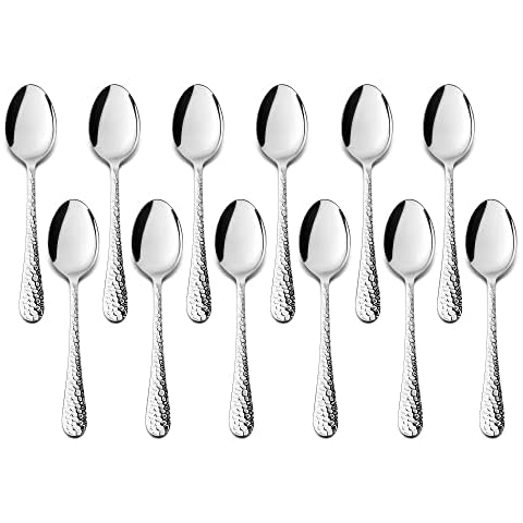 HaWare Set of 12 Hammered Teaspoons Cover