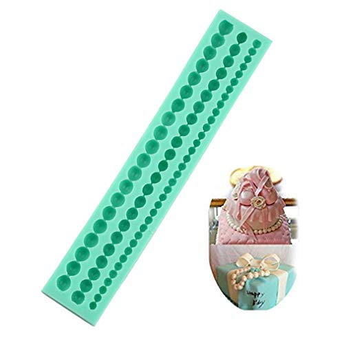 Y101Y Verde Cadena de Perlas Molde de Silicona Fondant Sugarcraft Pastel Chocolate Caramelo Molde para Hornear DIY Cupcake Topper Decoración por SamGreatWorld