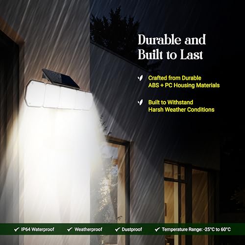 Image of Dylect Solar Flood Light Outdoor 40W | Long 14Hr Runtime, Powerful 4000mAh Battery, 850 Lumens | Solar Light for Garden, Balcony, Home & Shop Entrance | IP65 Waterproof with Remote | ₹0 Power Cost