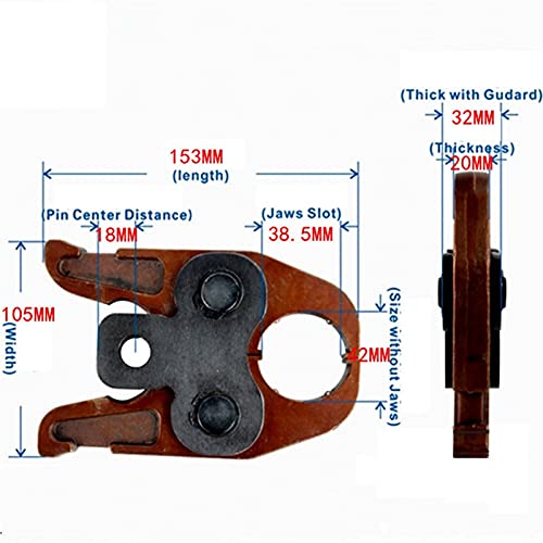 Herramientas de engarce para tubería presión PEX con cabezal universal 6
